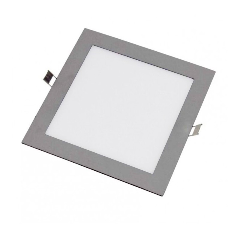 6W Recessed Square LED Downlight 6W 117x117mm Silver Grey IP20
