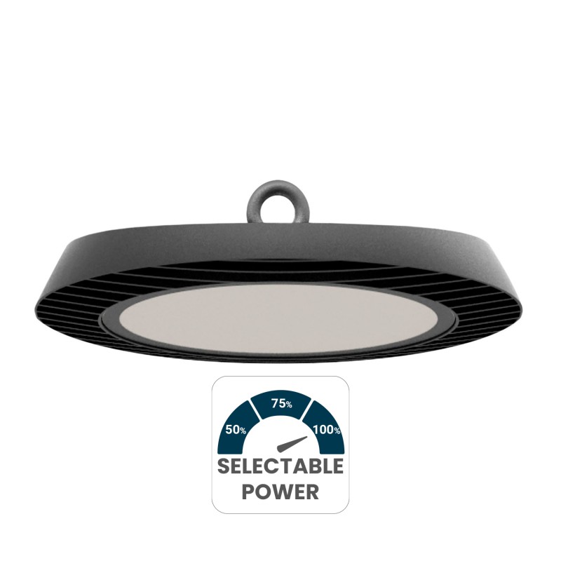 Cloche LED UFO PRO Puissance Sélectionnable 80W-100W-150W puce OSRAM 19500Lm IP65