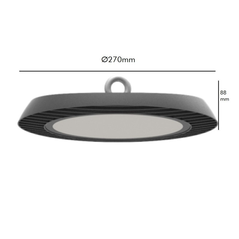 Cloche LED UFO PRO Puissance Sélectionnable 80W-100W-150W puce OSRAM 19500Lm IP65
