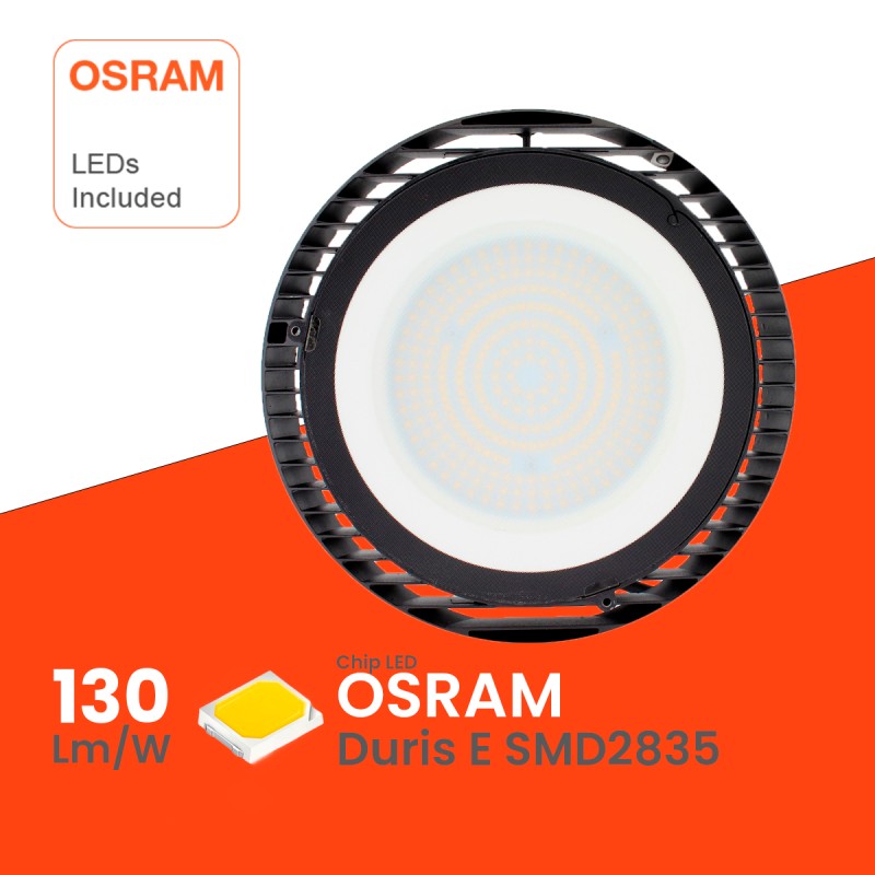 Campana LED UFO PRO Potenza selezionabile 80W-100W-150Wchip OSRAM 19500Lm IP65