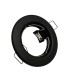 Pack 2 uni - Anneau Encastrable Rond Fixe Noir pour ampoule LED GU10/MR16