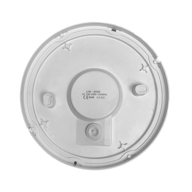 Plafón LED exterior 12W circular blanco IP54 960Lm