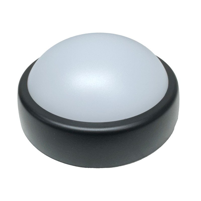 10W IP54 Black Circular LED Ceiling Light 700Lm