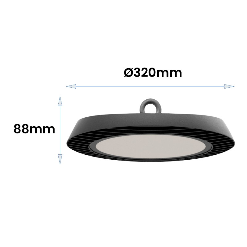 Campana LED UFO PRO potencia seleccionable 200W -150W-100W chip OSRAM 26000Lm IP65