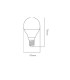 E14 G45 LED Spherical Bulb 6W with OSRAM Chip 600Lm