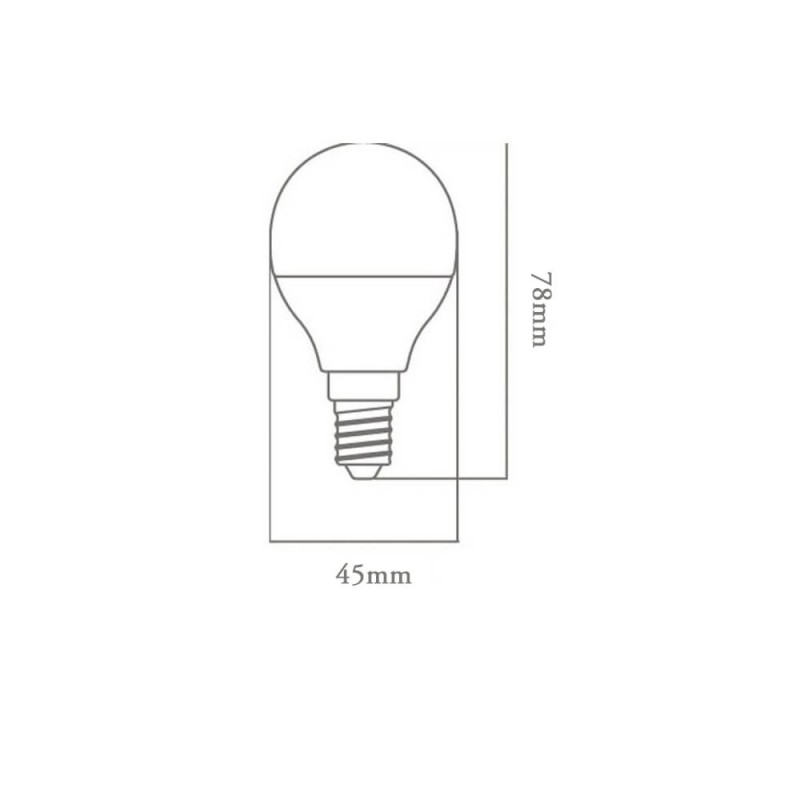 E14 G45 LED Spherical Bulb 6W with OSRAM Chip 600Lm