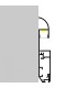 Profilé en Aluminium PLINTHE surface 2m pour ruban LED
