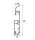Profilé en Aluminium PLINTHE surface 2m pour ruban LED