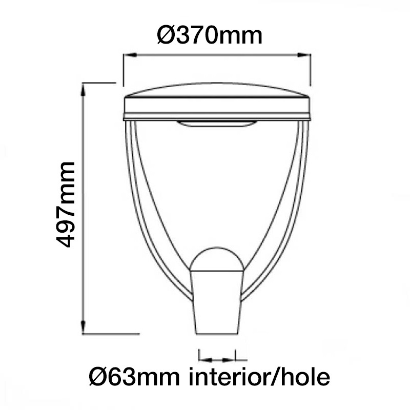 Farola LED CONIC 40W BridgeLUX 5200Lm