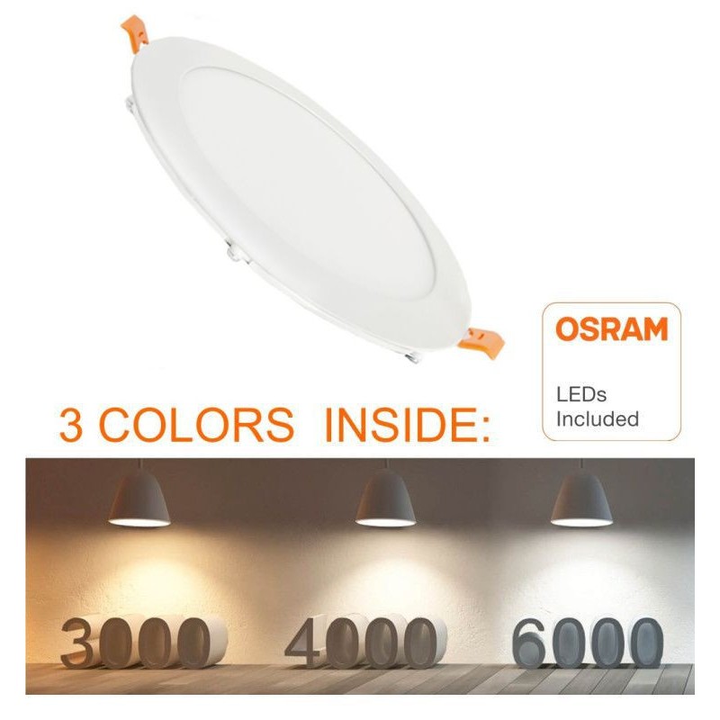 Downlight LED slim 26W CCT seleccionable chip OSRAM 2600Lm