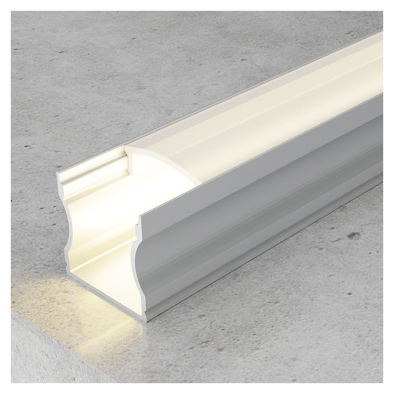 Perfil tira LED Superficie Gris 17x15mm - 2 metros