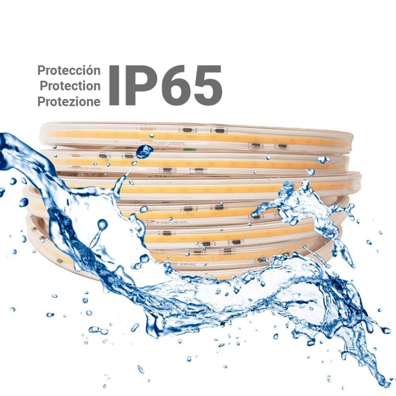 230V COB Professional LED Strip 16W 560LED/m 1650Lm/m IP65