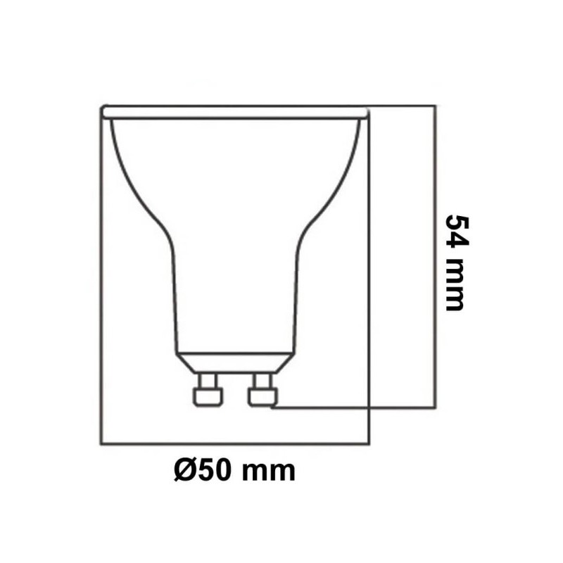 Ampoule LED GU10 dimmable 7W 38º verre 700Lm