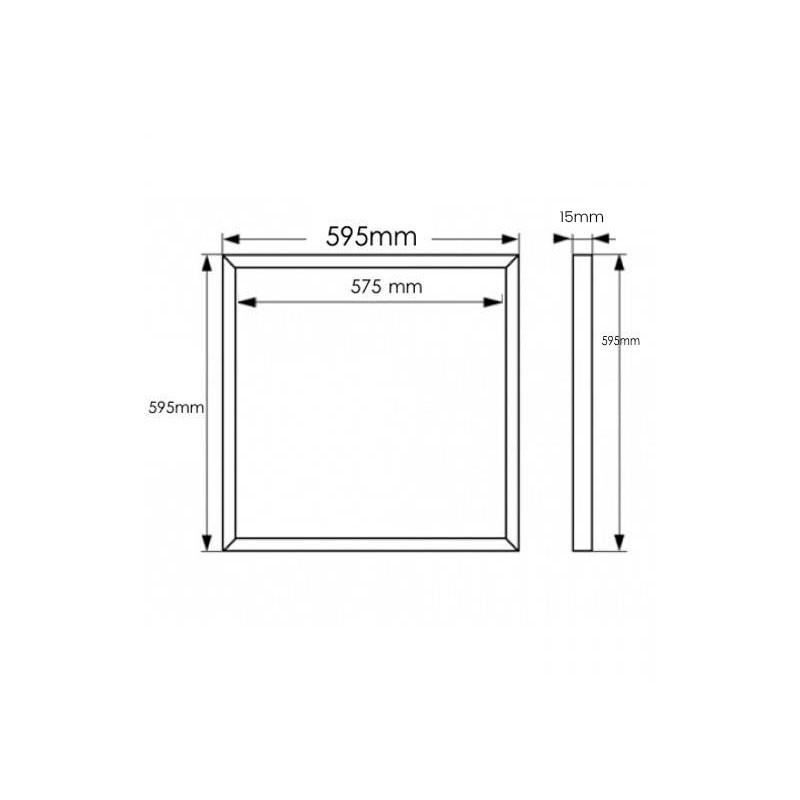 Panneau LED FIT 60x60cm 44W CCT Sélectionnable cadre lumineux 60x60cm 44W CCT 4500Lm pilote LIFUD