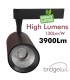 Foco LED para carril monofásico 30W chip BridgeLux 3900Lm negro