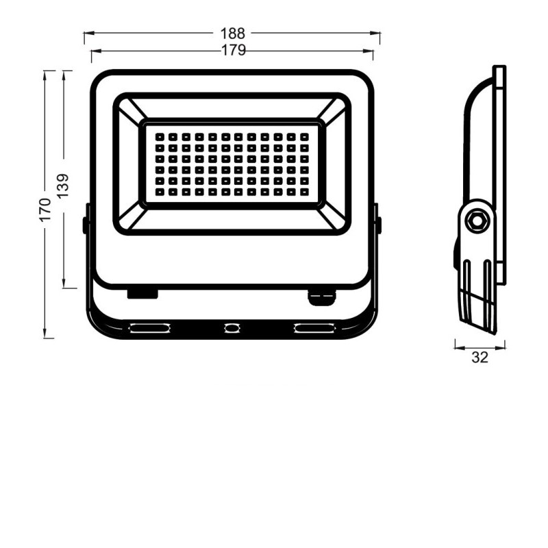 50W LED Floodlight OSRAM Chip 5000Lm IP65