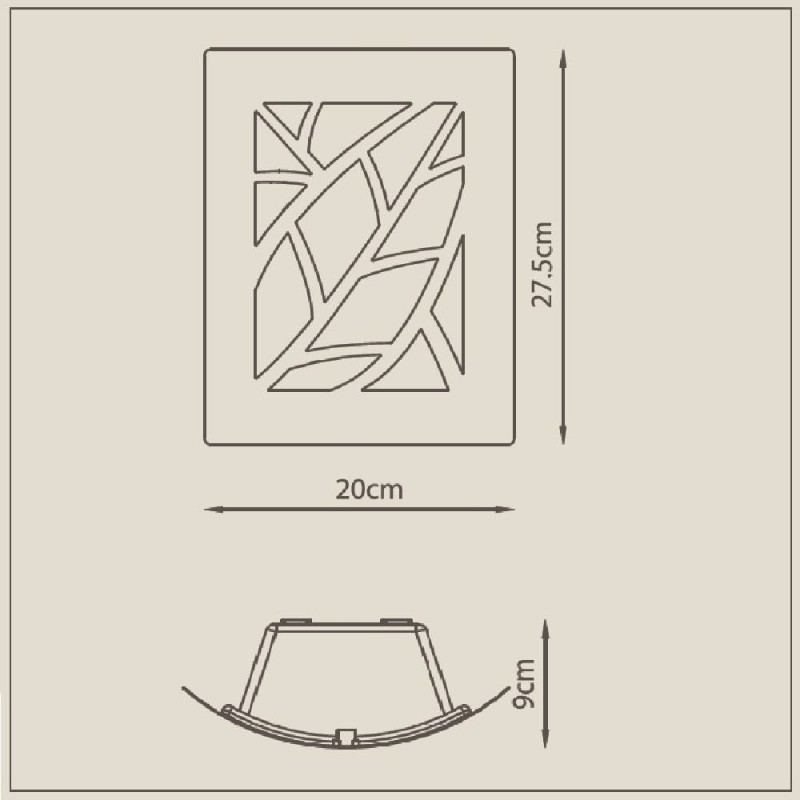 Aplique de pared CAEN para E27 Exterior IP44