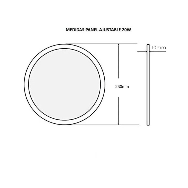 Downlight LED 20W circular diámetro ajustable 2000Lm