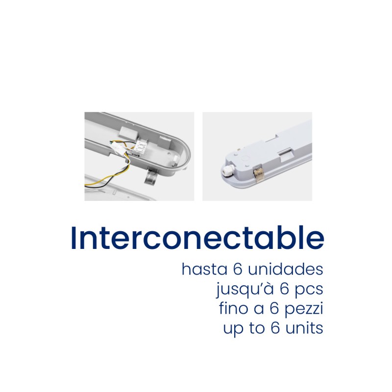 Schermo impermeabile LED 48W 120cm 4800Lm IP65