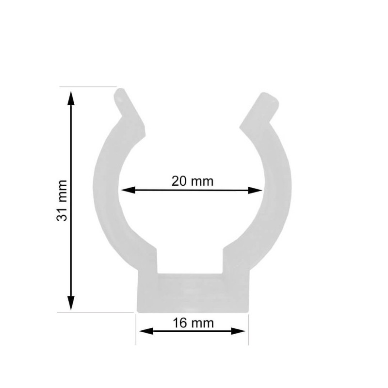 Agrafe de fixation pour tubes LED T8 - Pack 2 unités