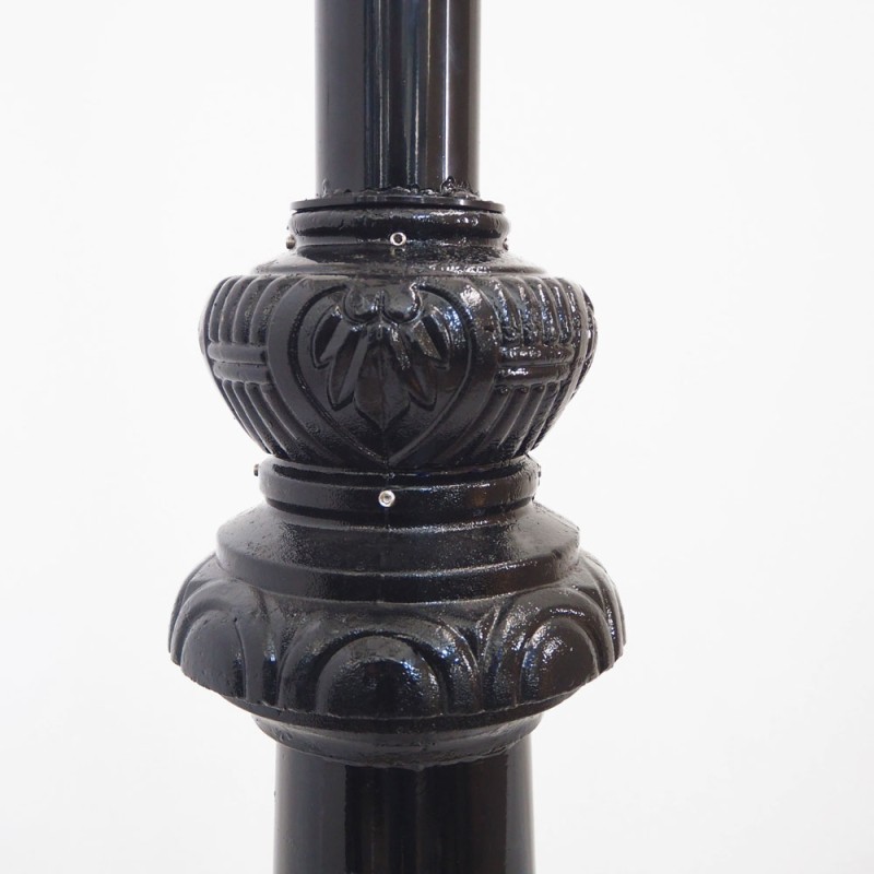 VILLA black Column for street lighting and LED lampadaires 3.2m