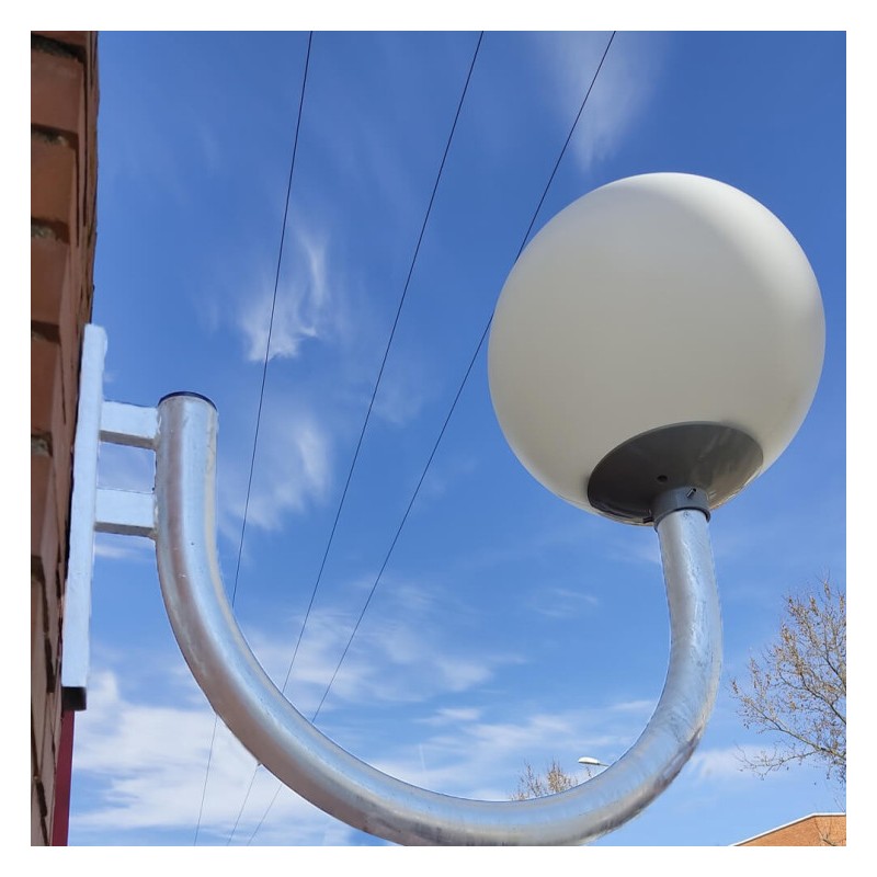 Bras Courbe acier Galvanisé pour Réverbère 70cm