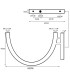 Soporte curvo para Farola en Acero - 70cm