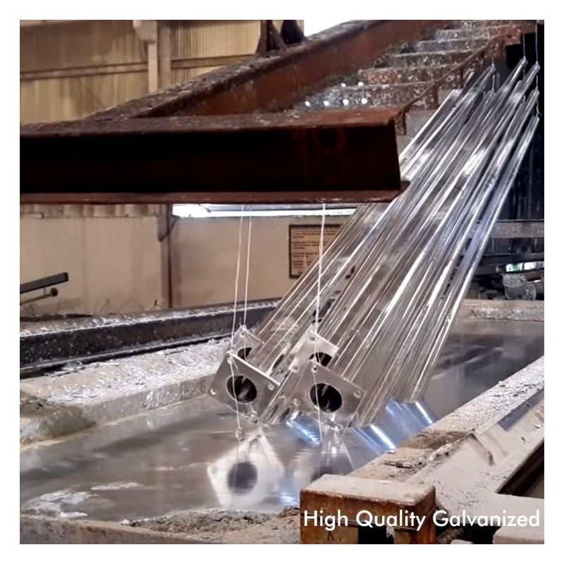 Braccio Curvo Zincato per Lampione 70cm