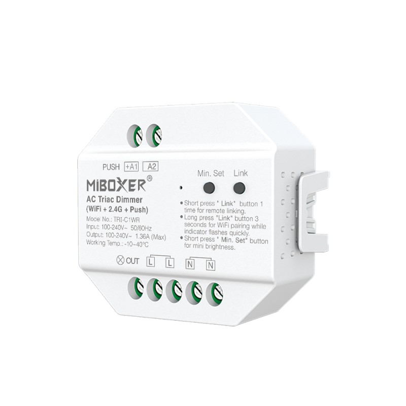 MiBoxer TRI-C1WR TRIAC Dimmer Module (WiFi + 2.4G + Push)
