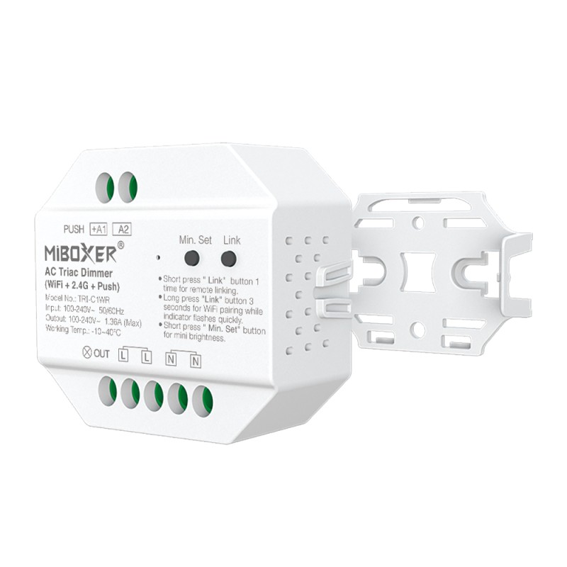 Regulador pastilla TRIAC MiBoxer TRI-C1WR (WiFi + 2.4G + Push)