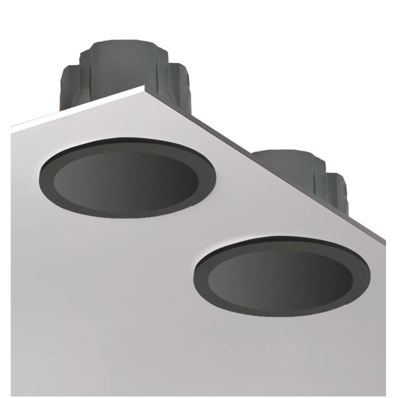 Spot encastrable LED LUXO NOIR 18W CCT sélectionnable IP65 2080Lm pour salles de bains et cuisines