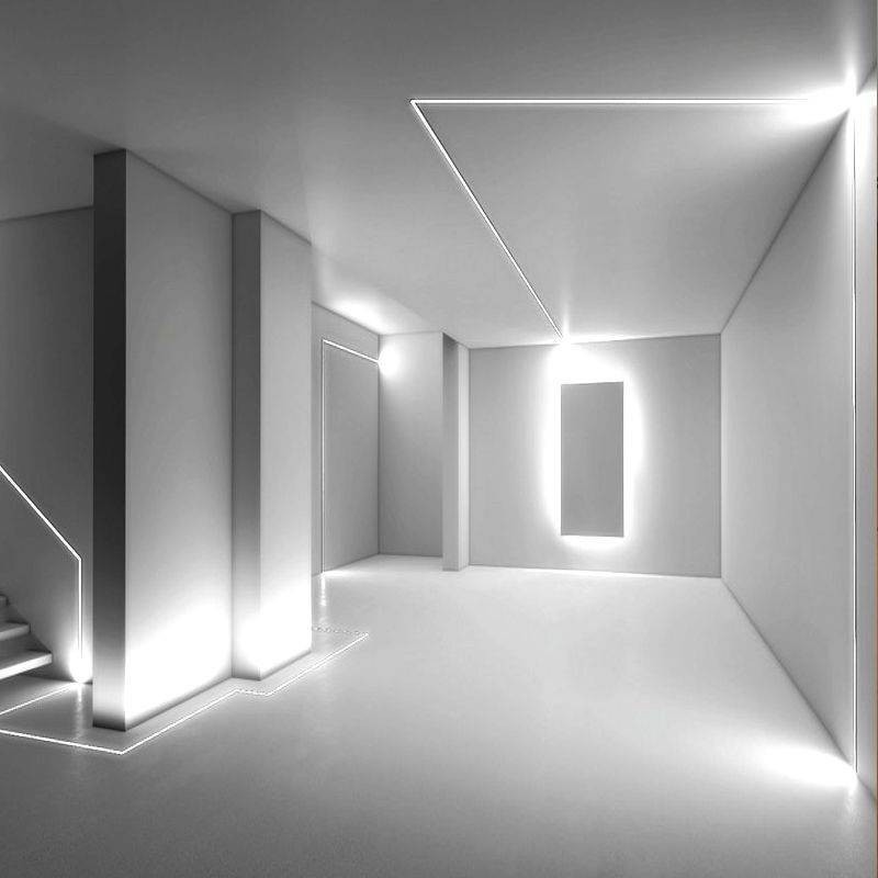 Profil Aluminium Surface Blanc 17x8mm pour ruban LED - 2 mètres