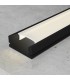 Perfil tira LED superficie negro 17x8mm - 2 metros