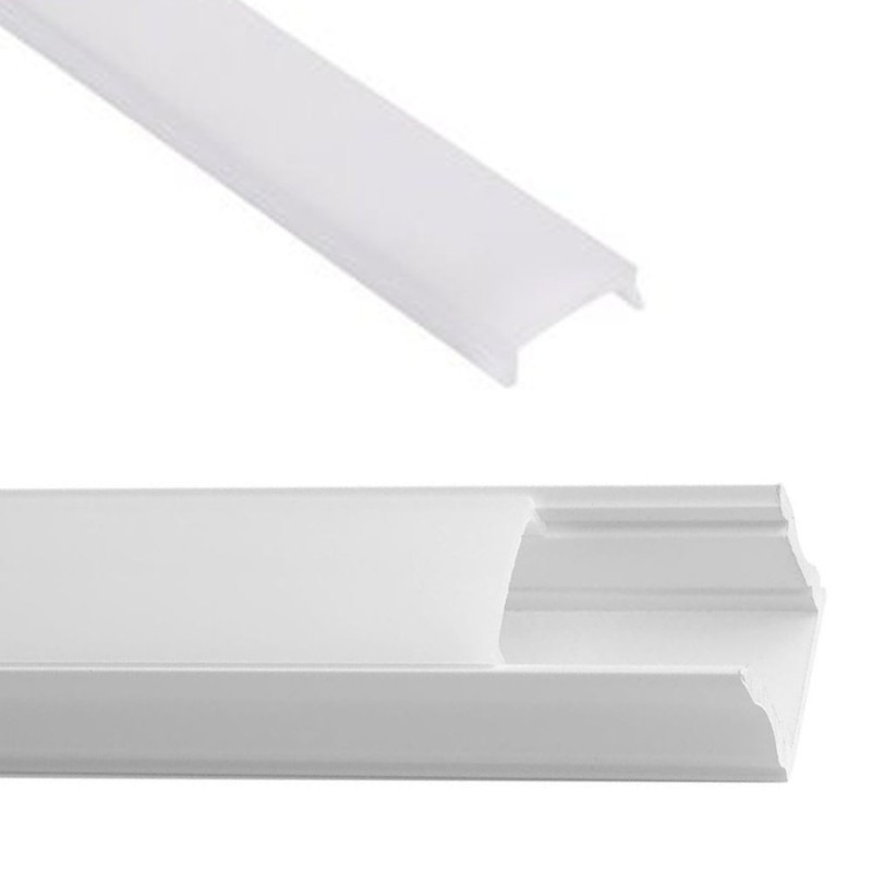 Profilo alluminio superficie 17x15mm per striscia LED - 2 metri
