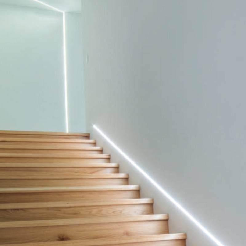 Perfil Tira LED Empotrable Gris 24x15mm - 2 metros