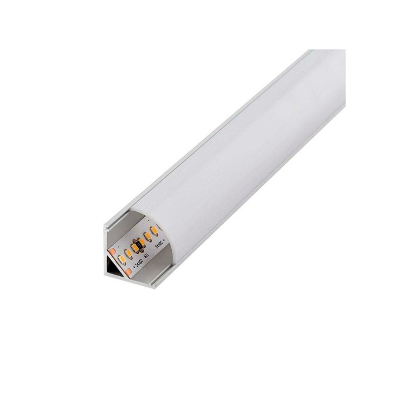 Profilo in alluminio Bianco 16x16mm per striscia LED - 2 metri