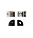 16x16mm Aluminum Angle Corner Black Profile for LED Strip - 2 Meters