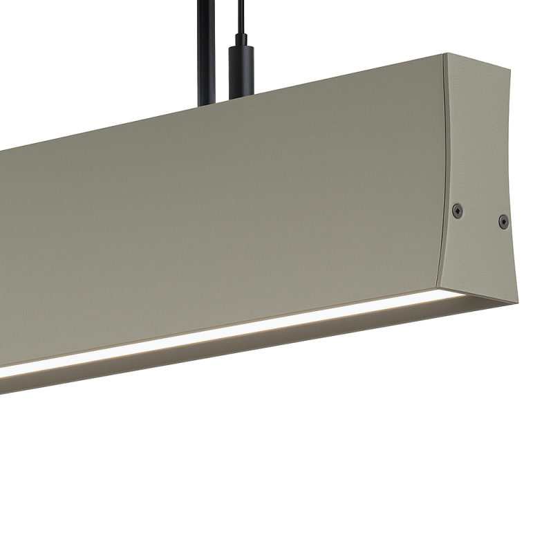 LOLA Stone Grey Pendant LED Linear Light 50cm
