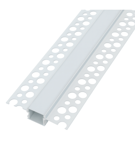 Profilé aluminium intégration plaque de plâtre 58x15mm 2m pour ruban LED