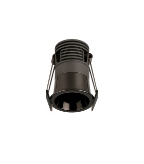 Spot LED mini encastrable 5W CCT 24° UGR11 BLACK CHROME