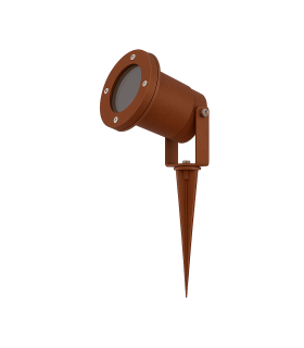 Spot de jardin avec piquet pour ampoules LED GU10 rouge rouille
