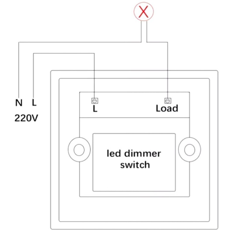 Regulador LED TRIAC 600W Dimmer AC 220V