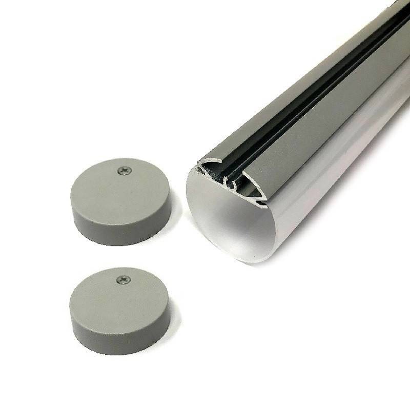 Perfil de aluminio tubular para tira LED Ø30mm - 2 Metros