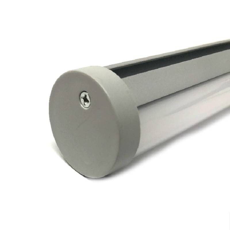 Perfil de aluminio tubular para tira LED Ø30mm - 2 Metros
