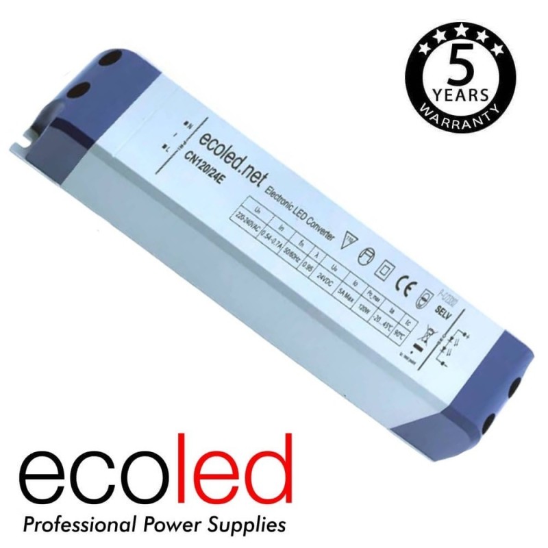 Fuente de alimentación profesional ECOLED 24V-DC 120W 5A IP20