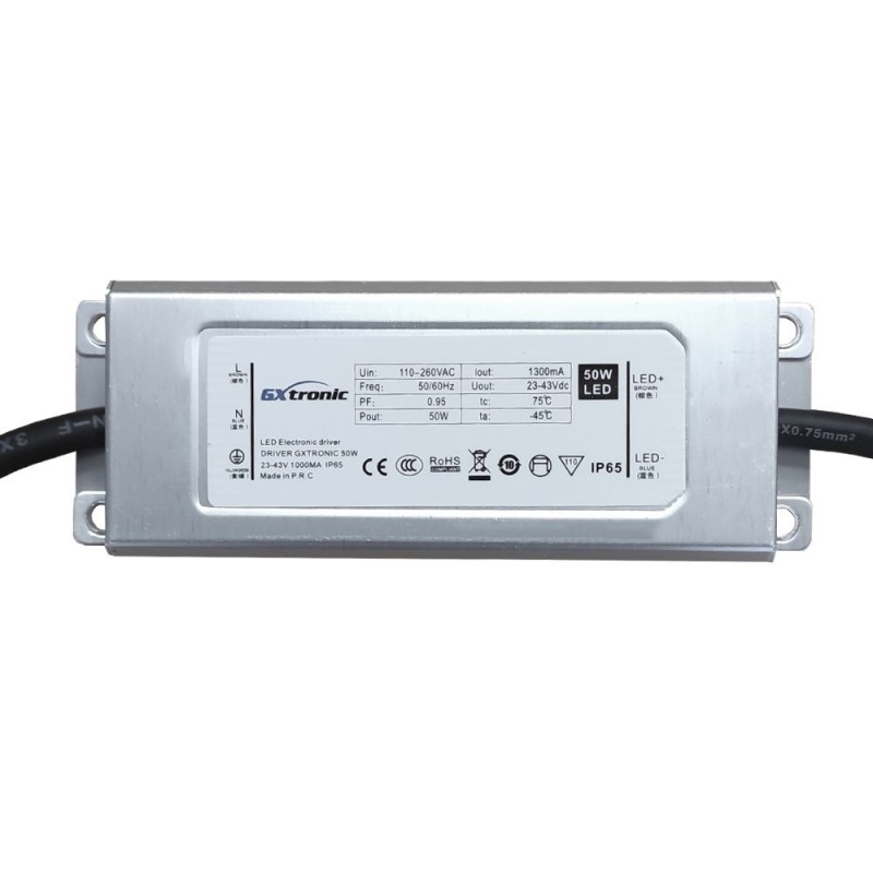 Driver para luminarias LED de 50W 23-43V 1300mA  - IP65