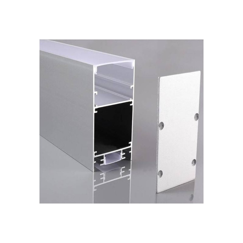 Perfil de aluminio para lineales LED UP&DOWN 50x88mm - 2 Metros