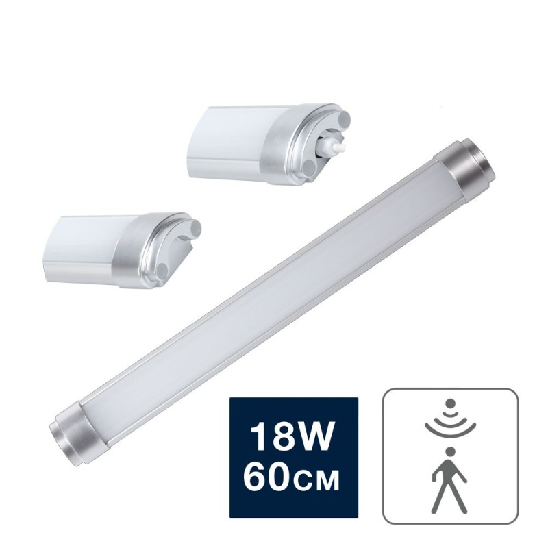 Pantalla estanca LED 18W 60cm Radar de presencia encendido 20% 1980Lm IP65