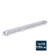 Pantalla estanca vacía multiconexión para 1 tubo LED 120cm IP65