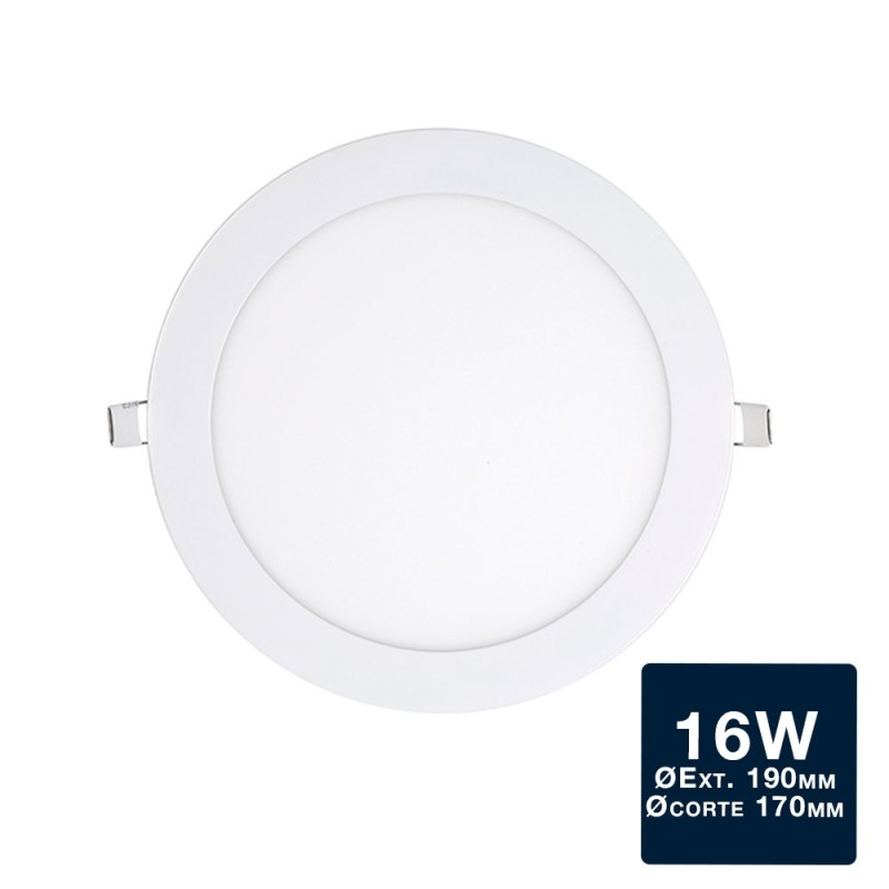Placa downlight LED slim 16W Ø190mm 1280Lm IP20